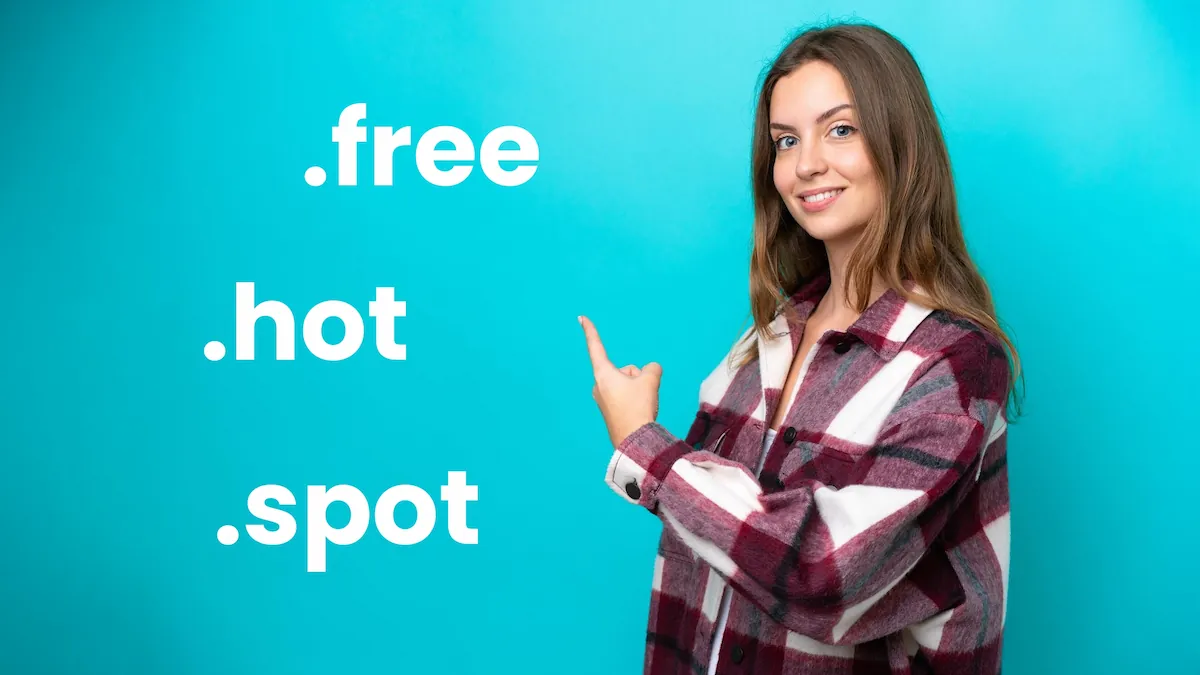 Logo Offer of new domains for registration: .free, .hot a .spot